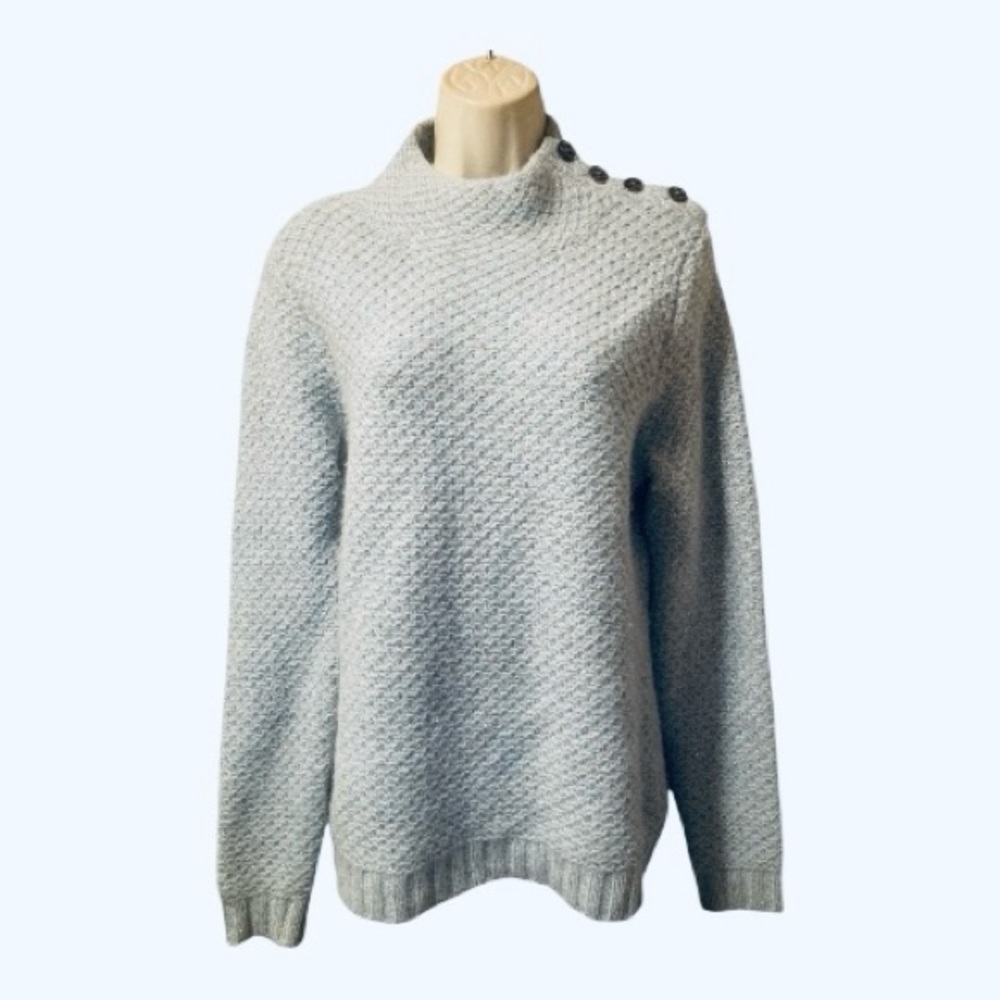 Blue  Button-Detail Women's Sweater